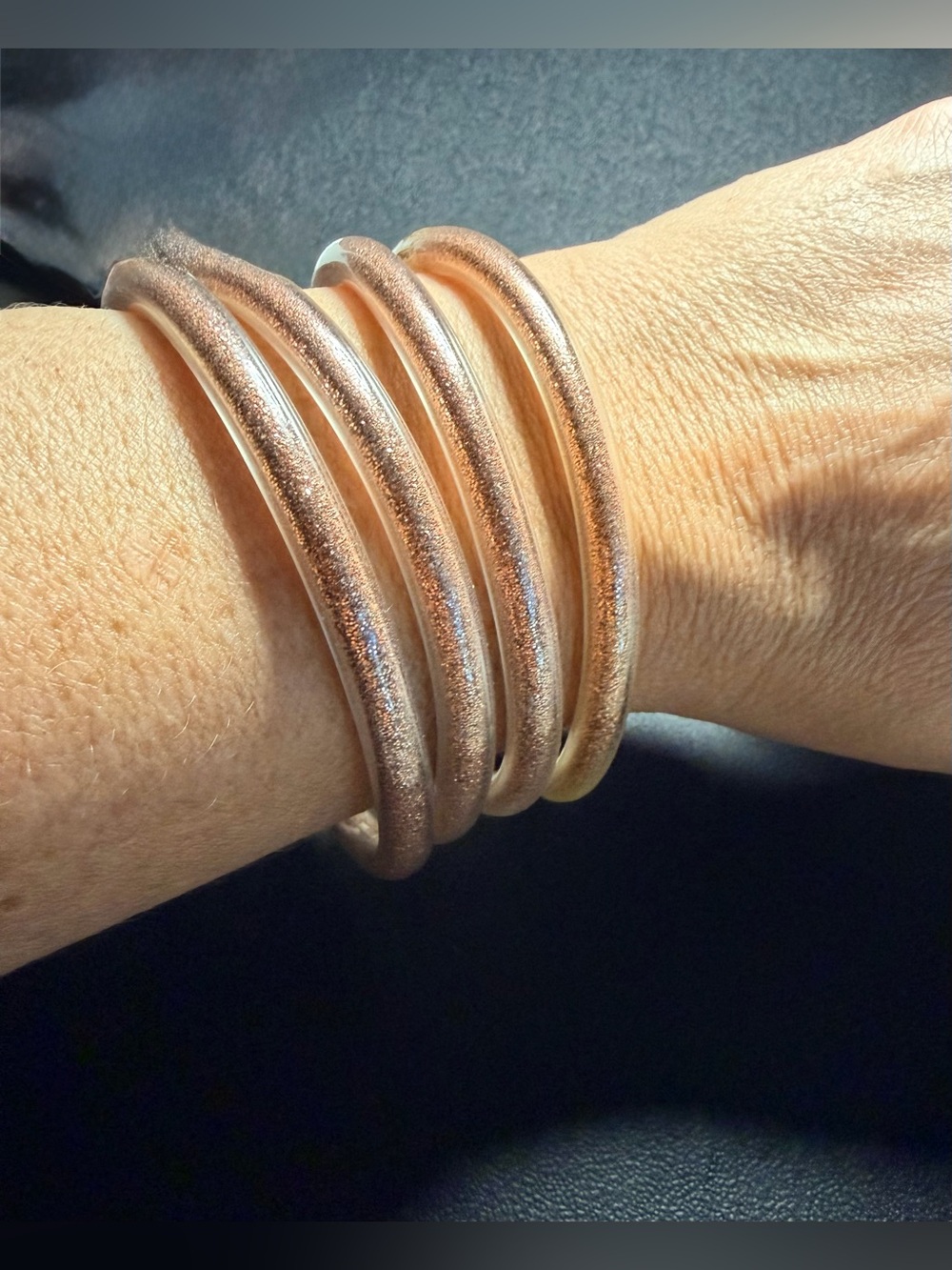 Plunder Rose Gold Stacking Bangle Set